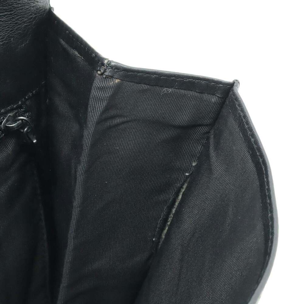 CHANEL Black Lambskin Leather Pochette Shoulder Bag - Picture 8 of 10
